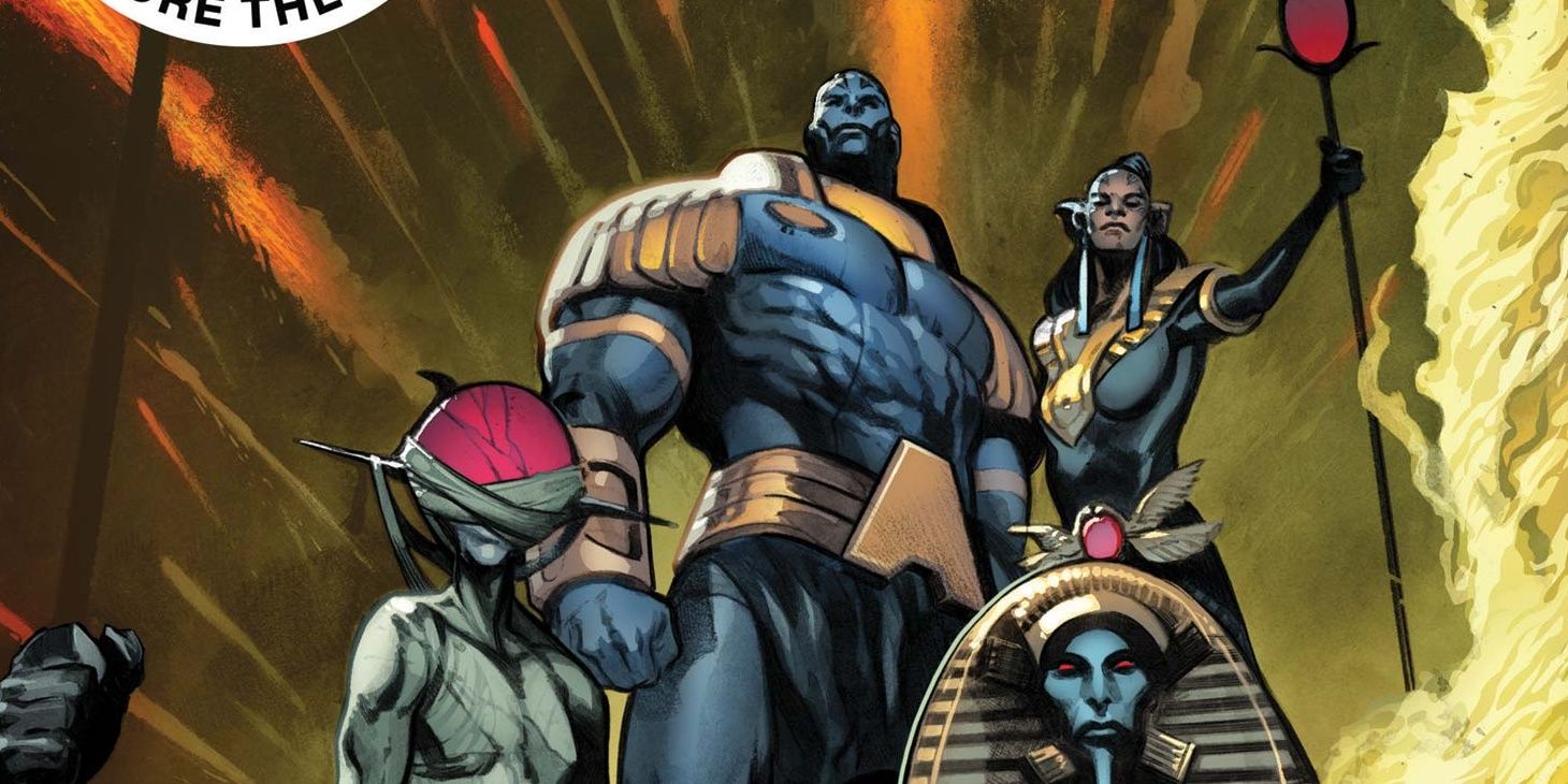 Apocalipse, sua esposa Genesis e seus filhos Pestilence and Death na Marvel Comics