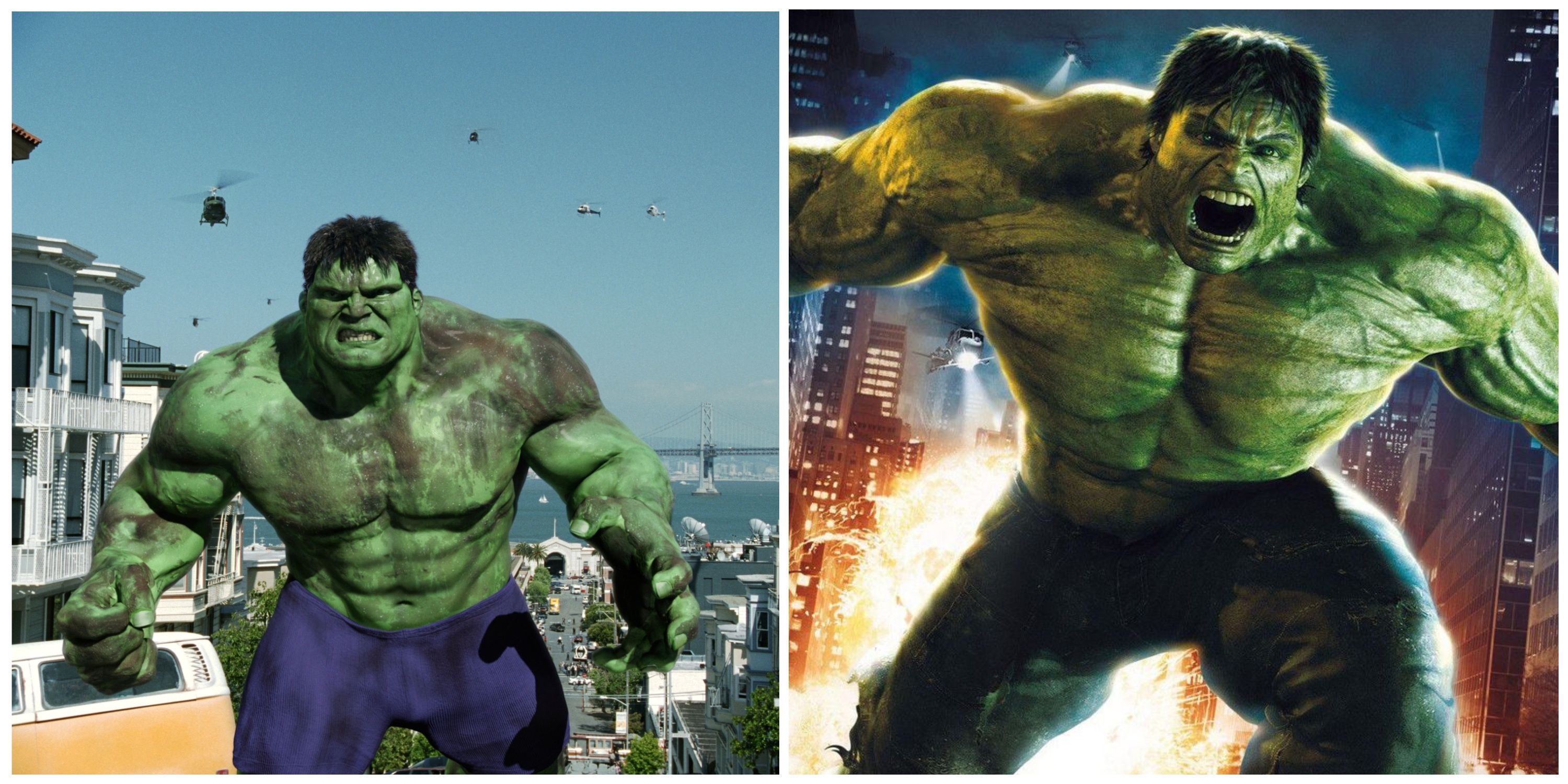 2003 Hulk and 2008 Incredible Hulk