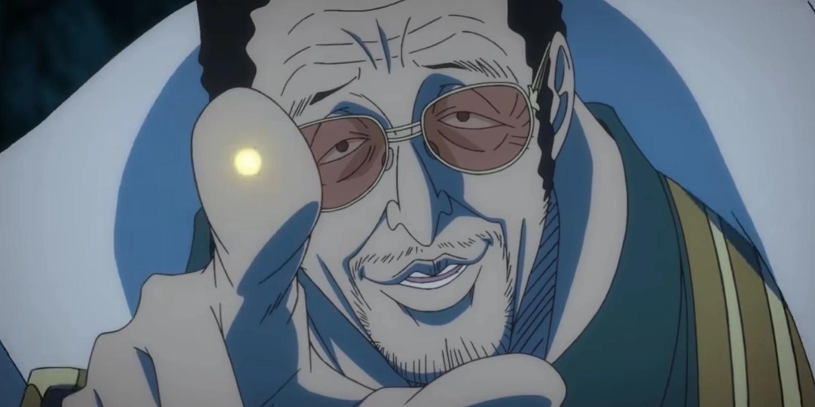 admiral kizaru is pointing in one piece