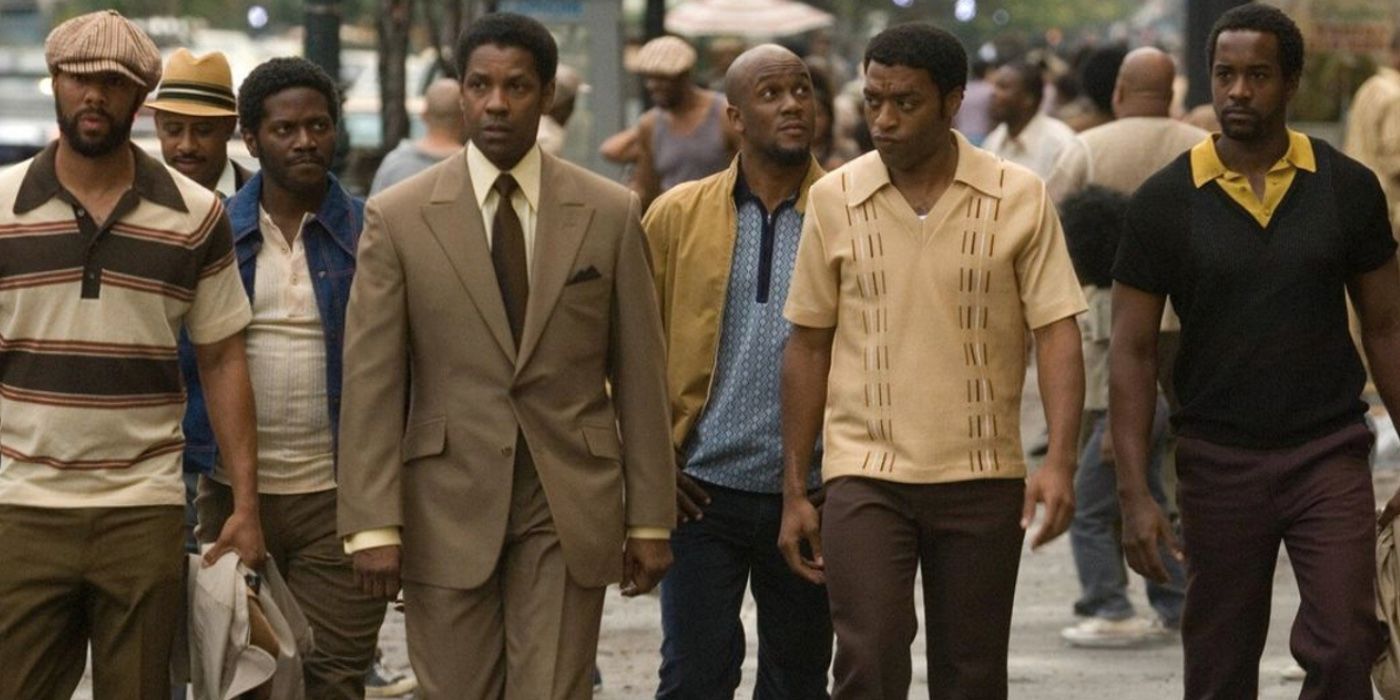 Cast of American Gangster walks on the street