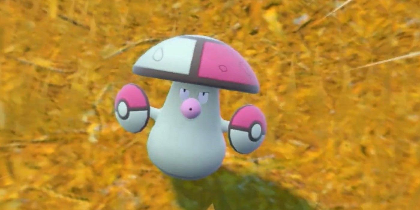 Amoonguss em um campo em Pokémon Scarlet.