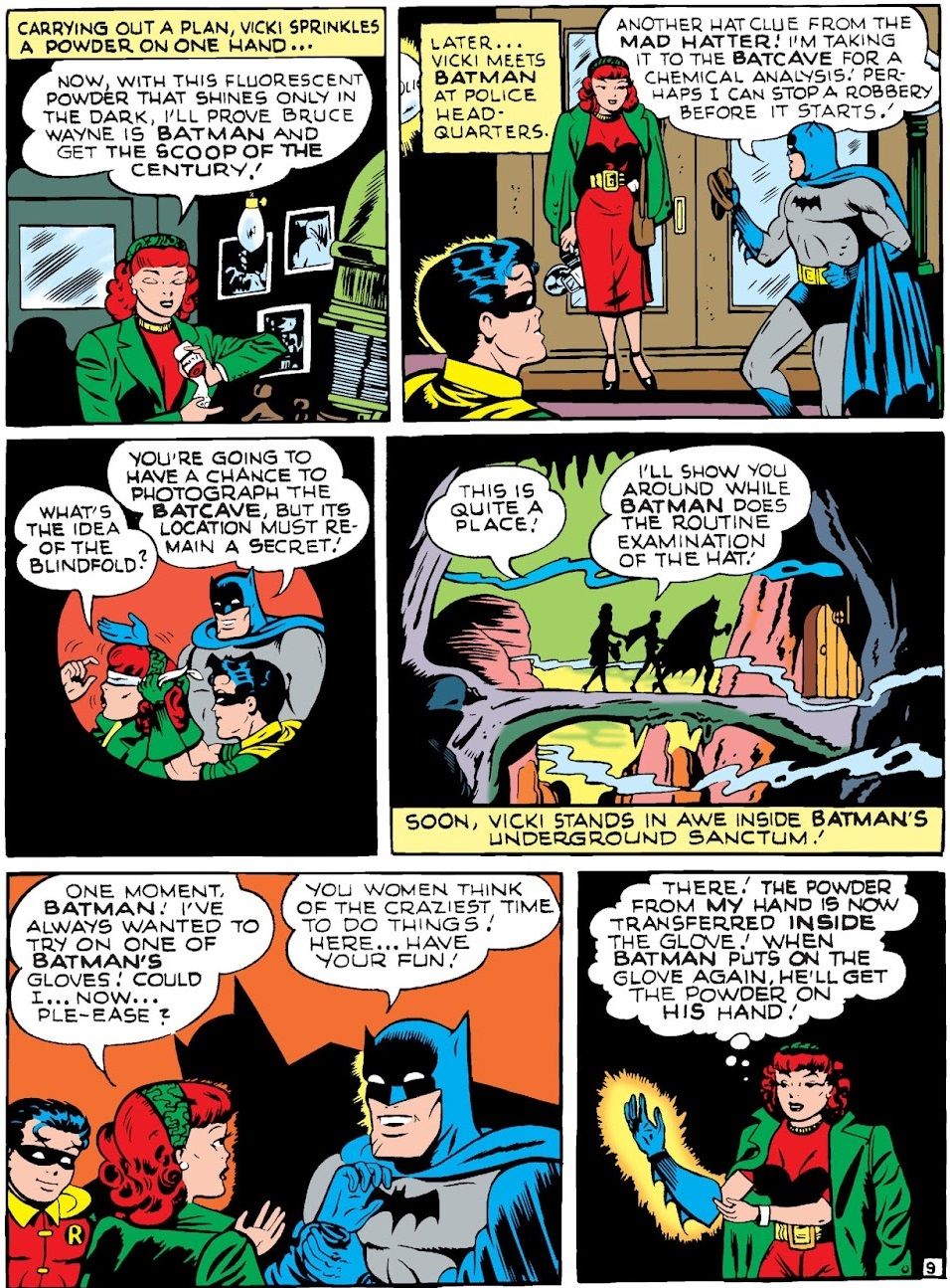 Vicki Vale tries to trick Batman into revealing he is Bruce Wayne