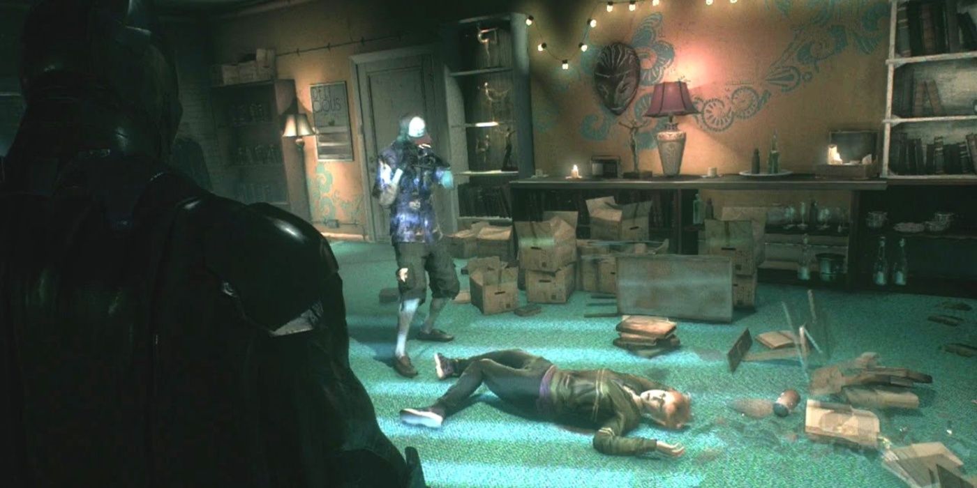 Batman hallucinating the events of The Killing Joke in Arkham Knight.