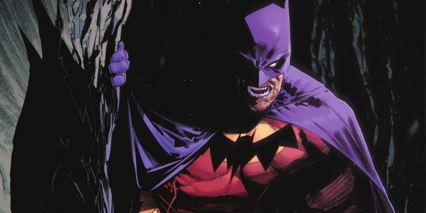 Batman de Zurr-En-Arrh emergindo da Batcaverna durante o arco Failsafe na DC Comics