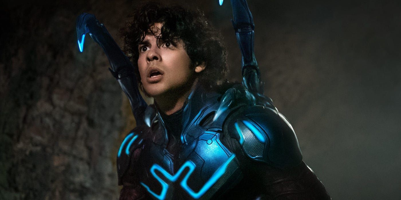 Blue Beetle's Jaime fights for his family against Carapax