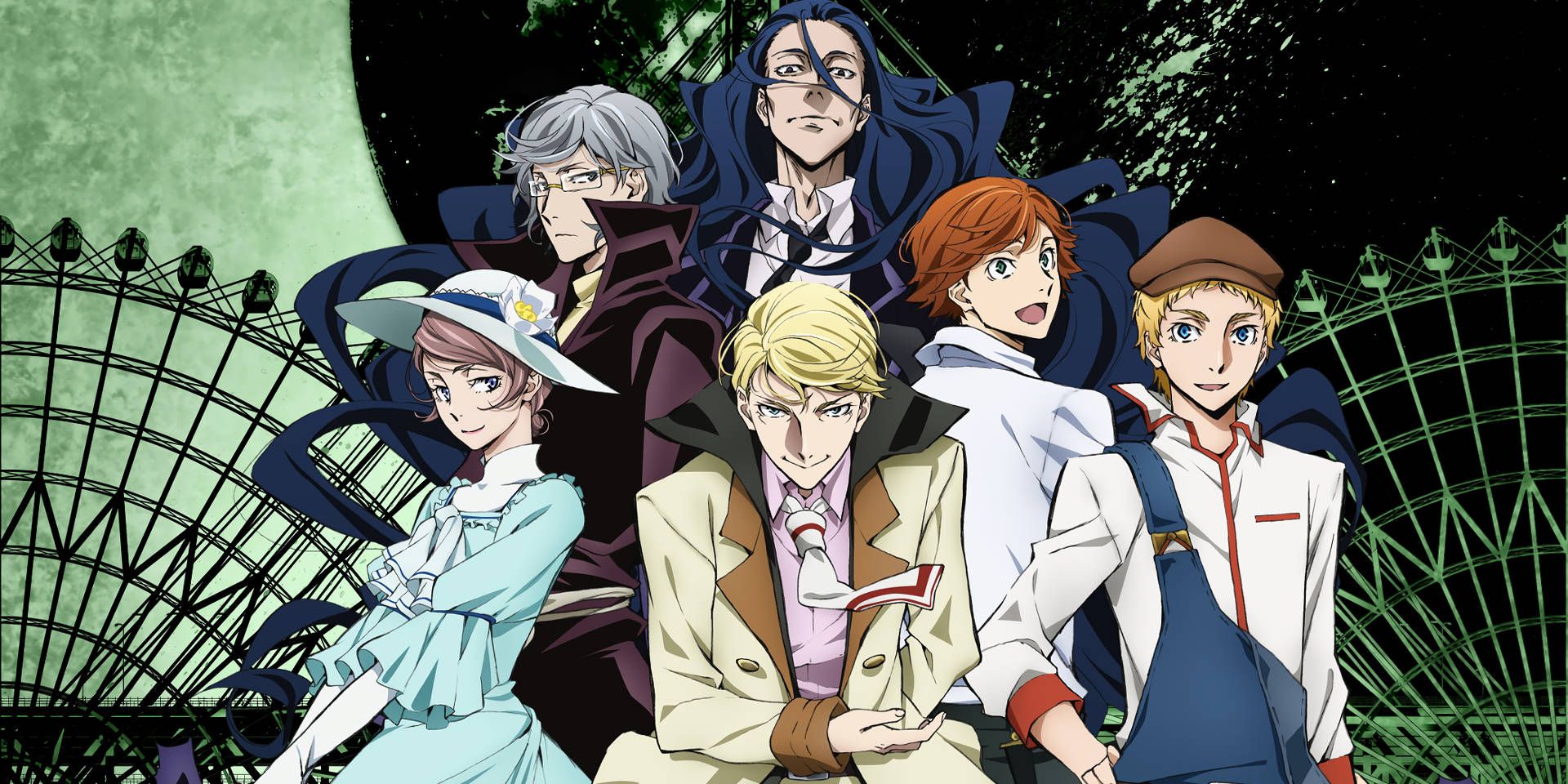 The characters of The Guild posing in the Bungou Stray Dogs anime