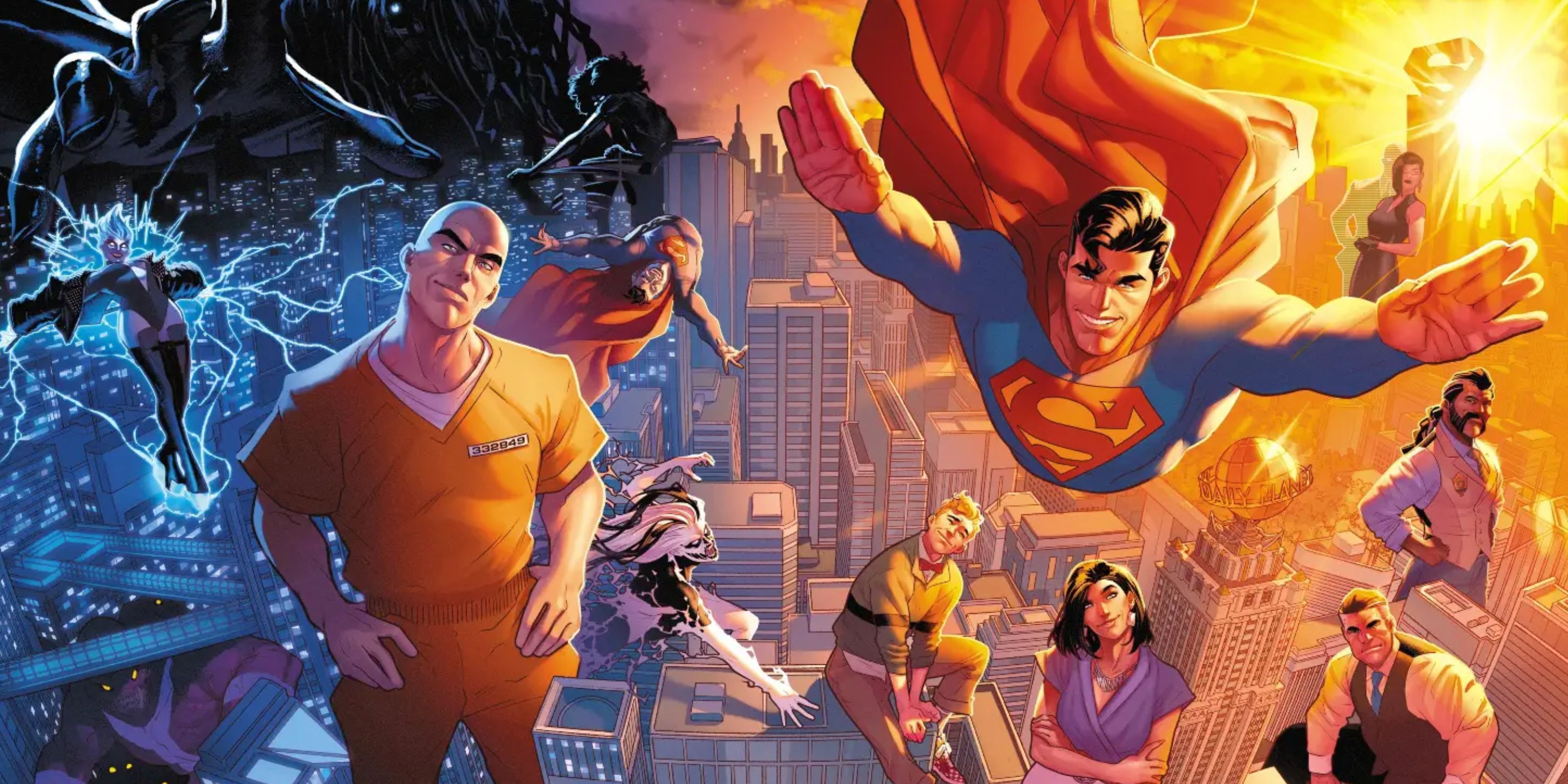 Superman, Lex Luthor, and the rest of Superman's extended cast in DC Comics