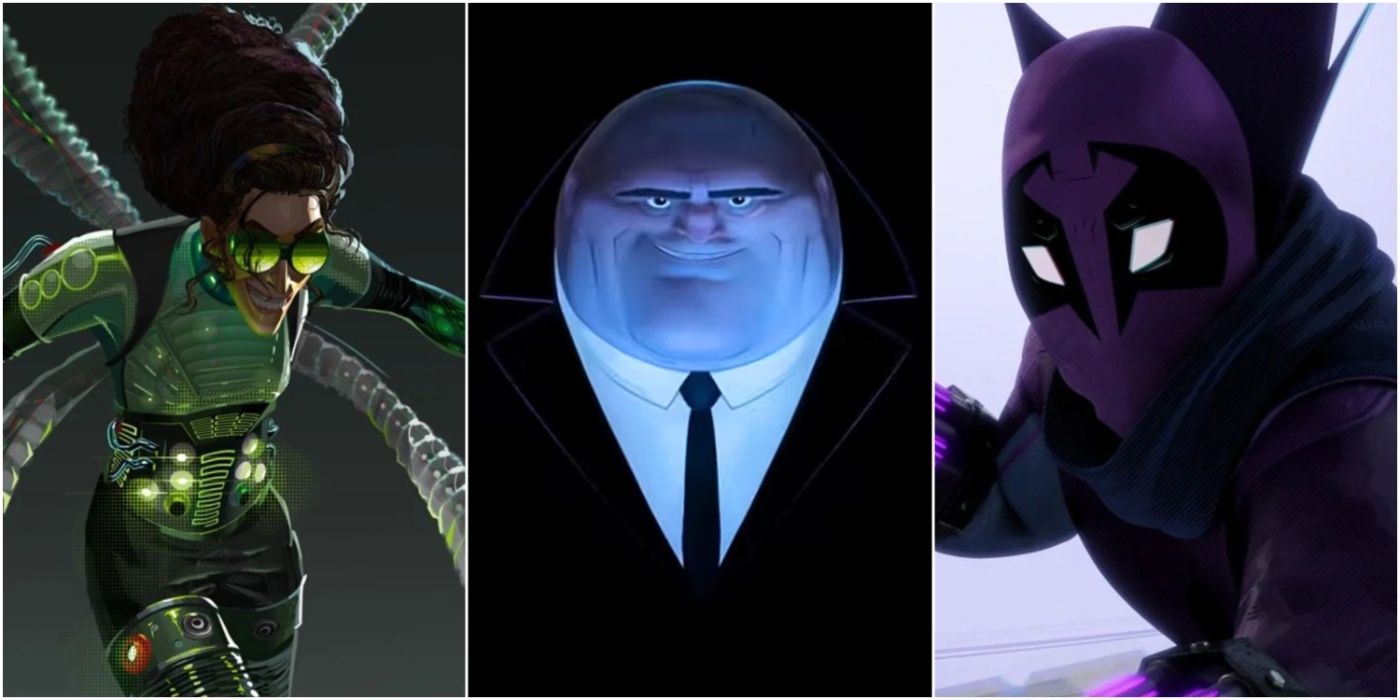 Doc Ock, Kingpin, and Prowler in Spider-Man: Into the Spider-Verse