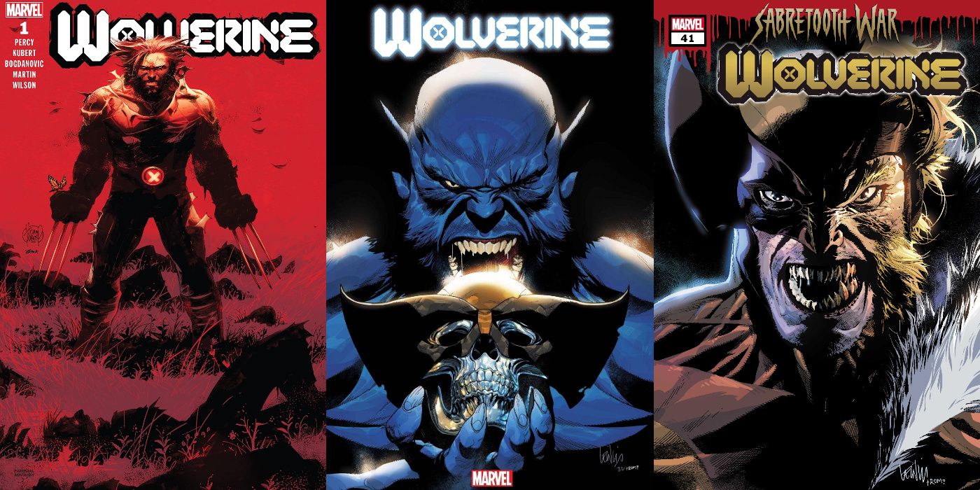 A split image of Wolverine Vol. 7 #1, #30, and #41