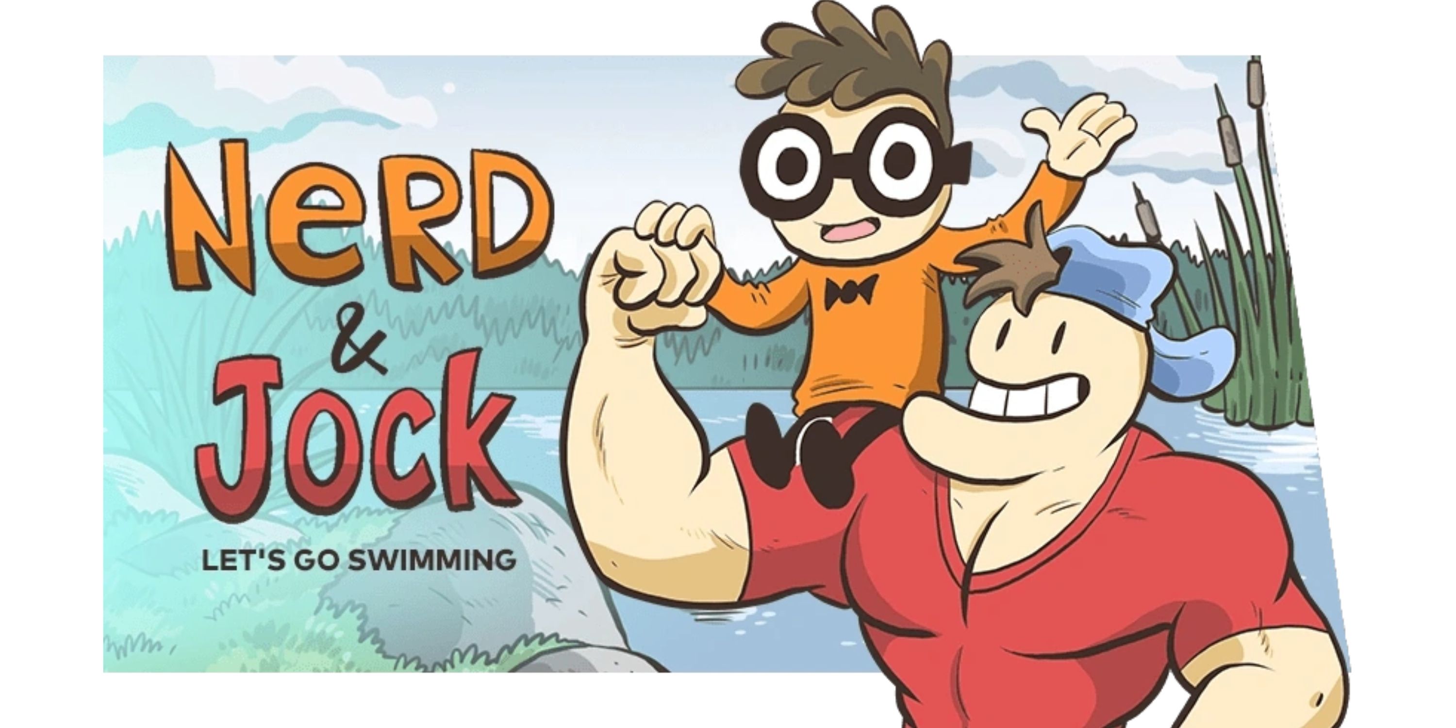 A banner image form Nerd And Jock go swimming