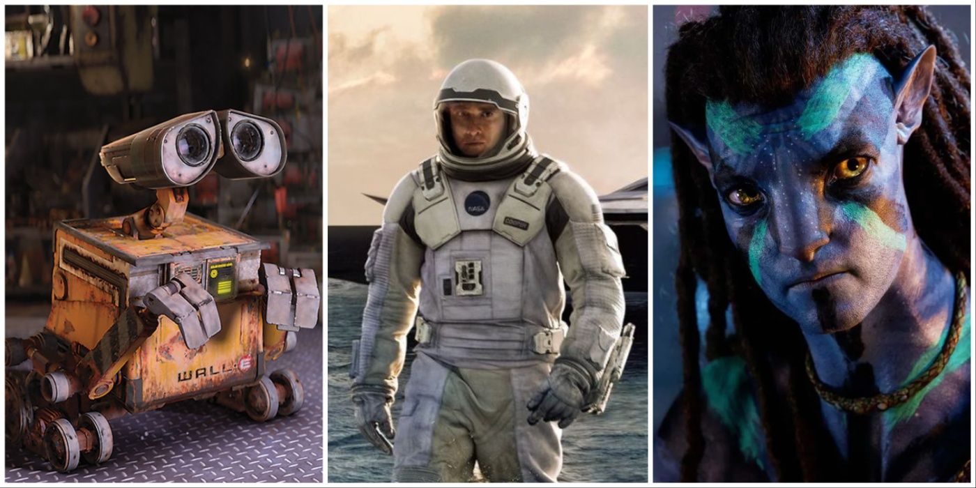 Collage of Wall-E, Interstellar and Avatar