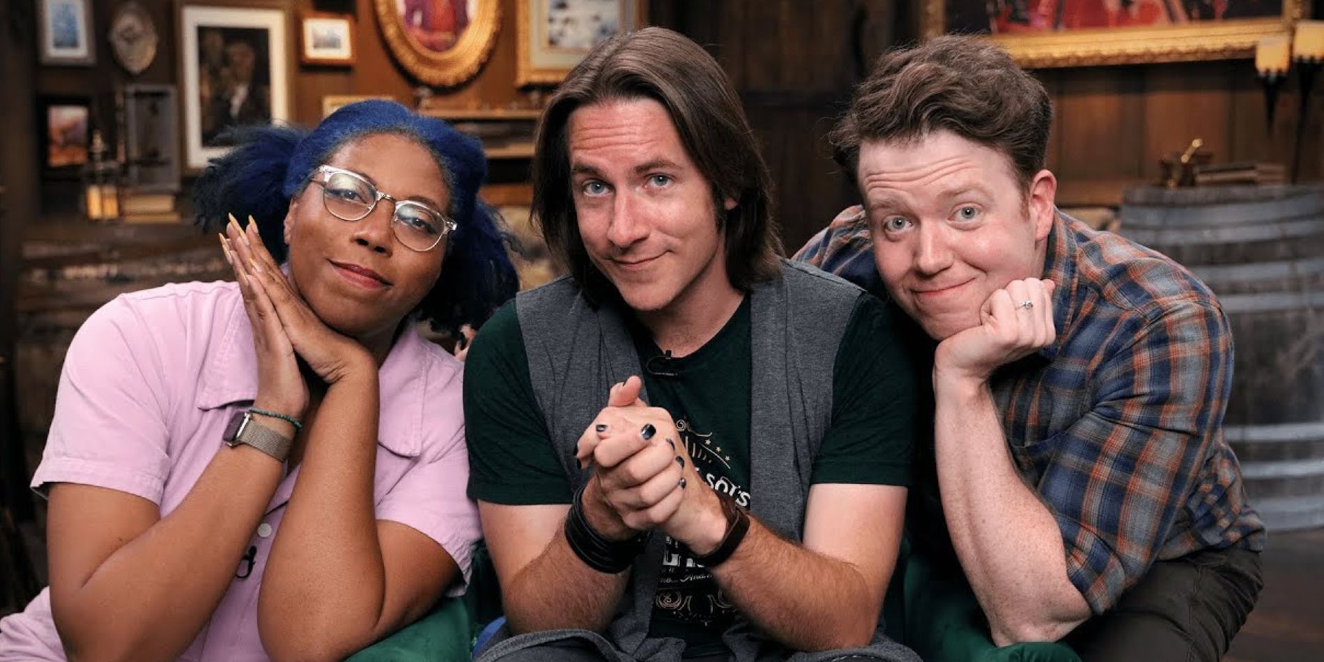 Critical Role Dungeon Game Masters Aabria Iyengar Matthew Mercer and Brennan Lee Mulligan.