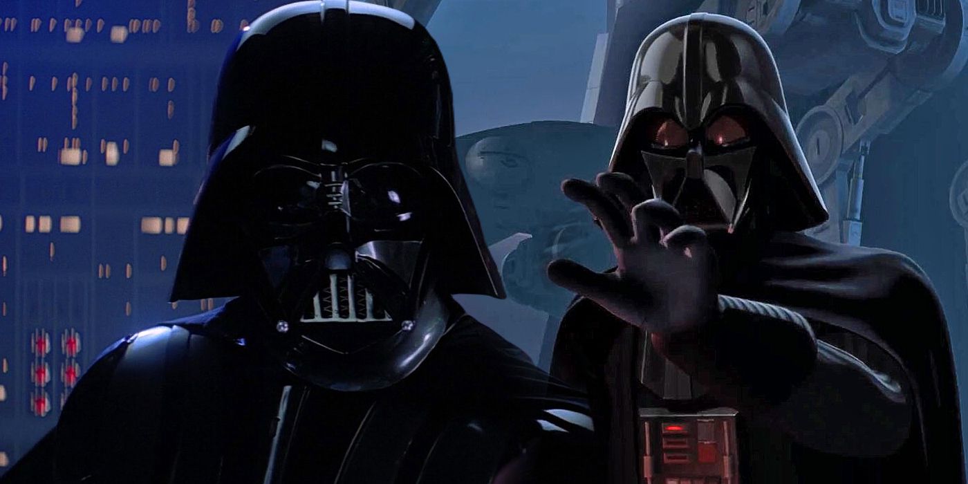 Split Image: Darth Vader in The Empire Strikes Back and Star Wars: Rebels