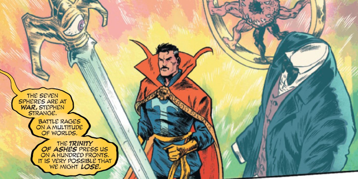 Doctor Strange joins the War of The Seven Spheres in a surreal setting in Marvel Comics