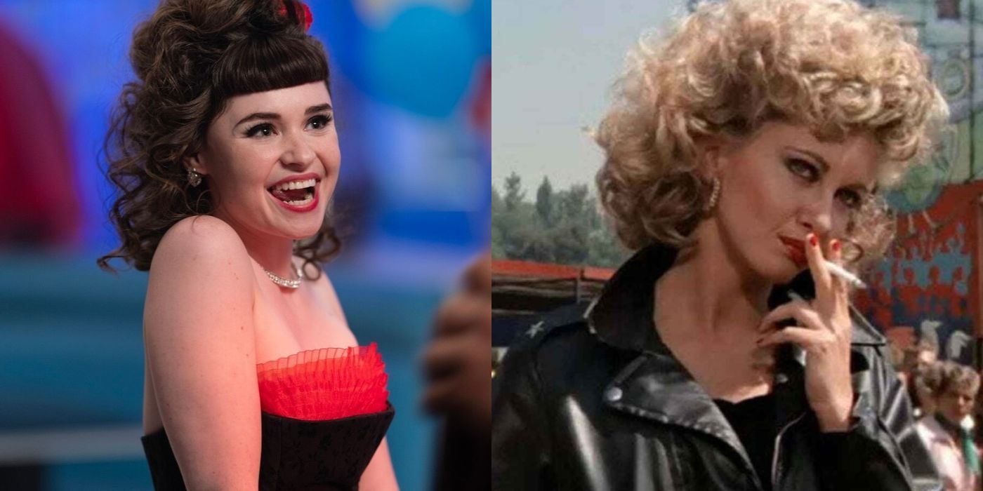 Dot and Sandy post-makeover in Grease and Rise of the Pink Ladies