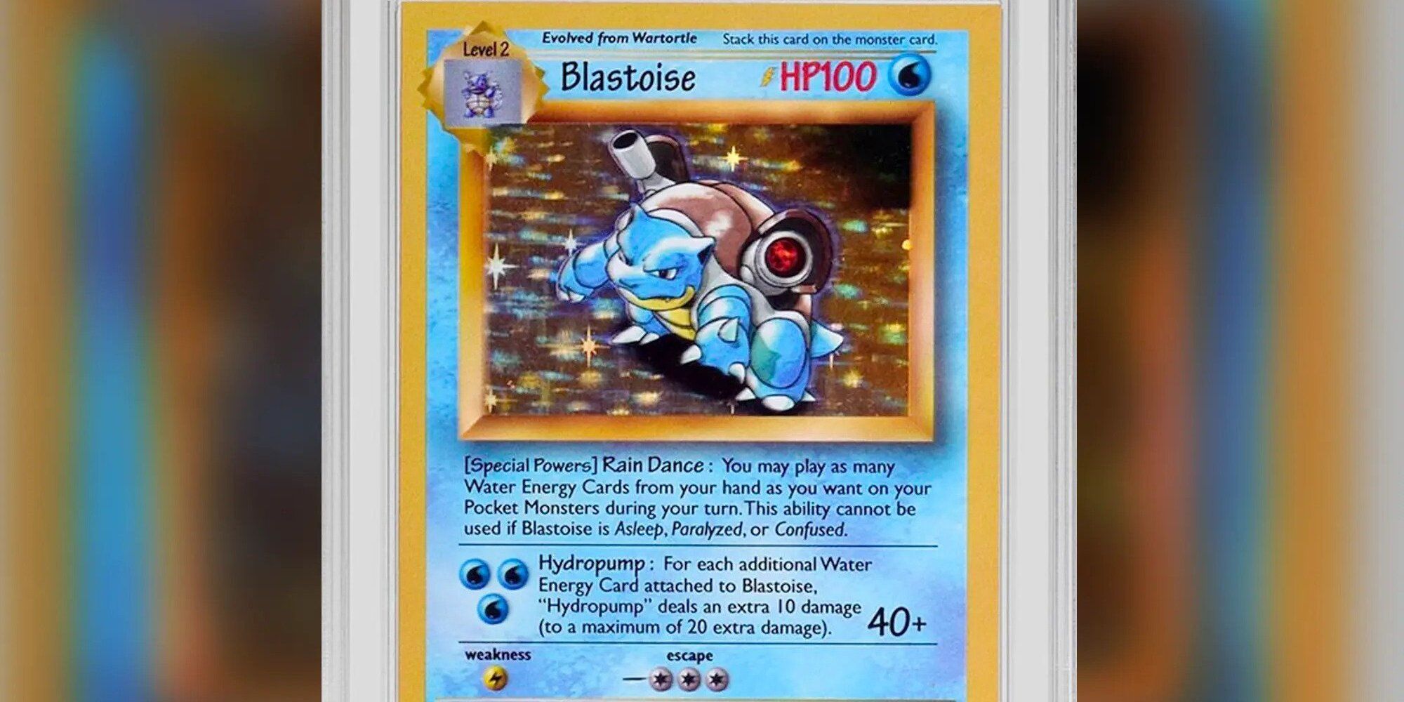 A cope of the Prototype Blastoise card without a rating
