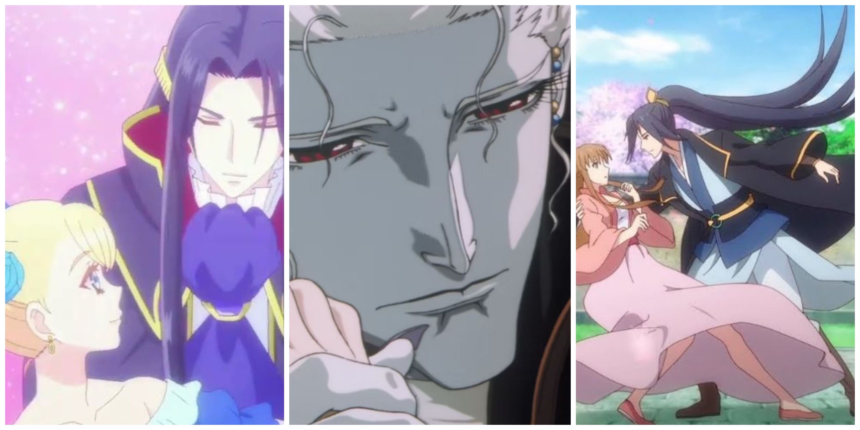 Spit image, Claude dancing with Aileen in I'm the Villainess So I'm Taming the Final Boss, Meier Link in Vampire Hunter D Bloodlust, and Prince Jin holding his fiance in The Demonic King Chases His Wife