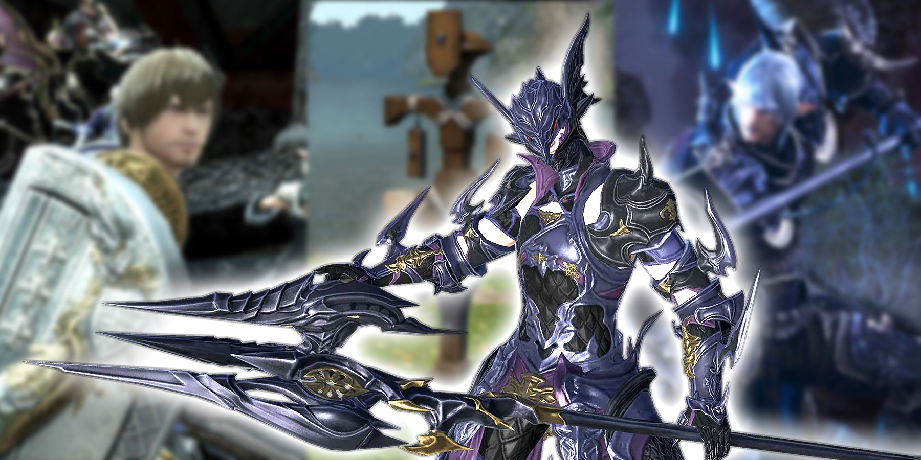 Final Fantasy XIV collage for tips for newbie DPS with Dragoon featured