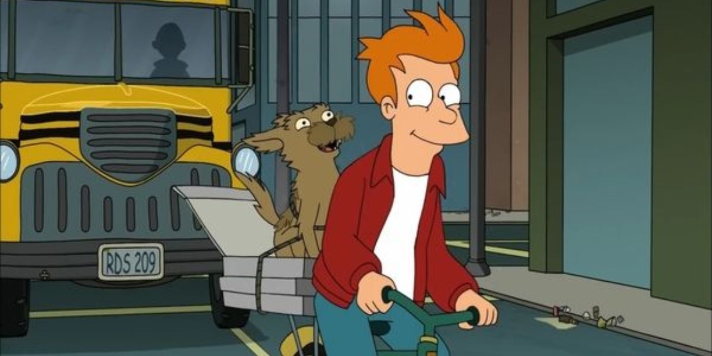 Fry e Seymour entregam pizza no Bender's Big Score da 5ª temporada
