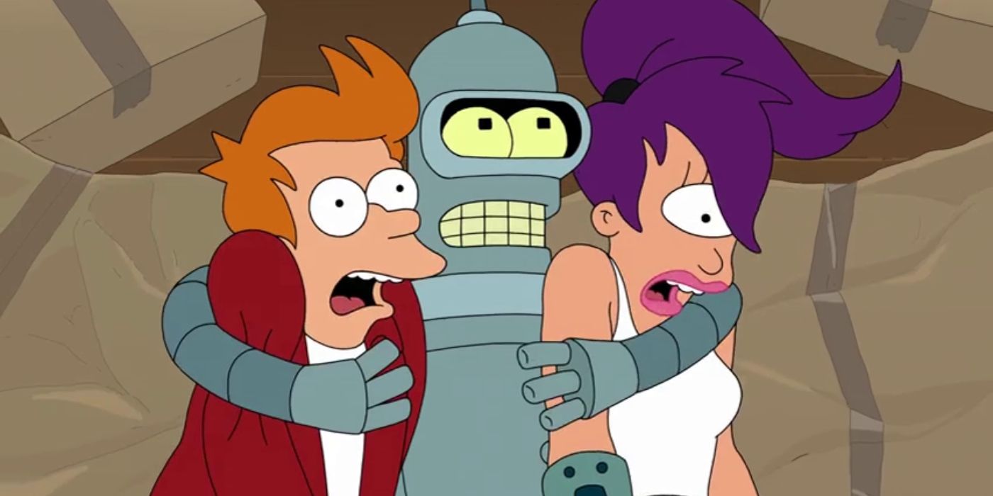 Fry, Bender, and Leela in Season 8's 
