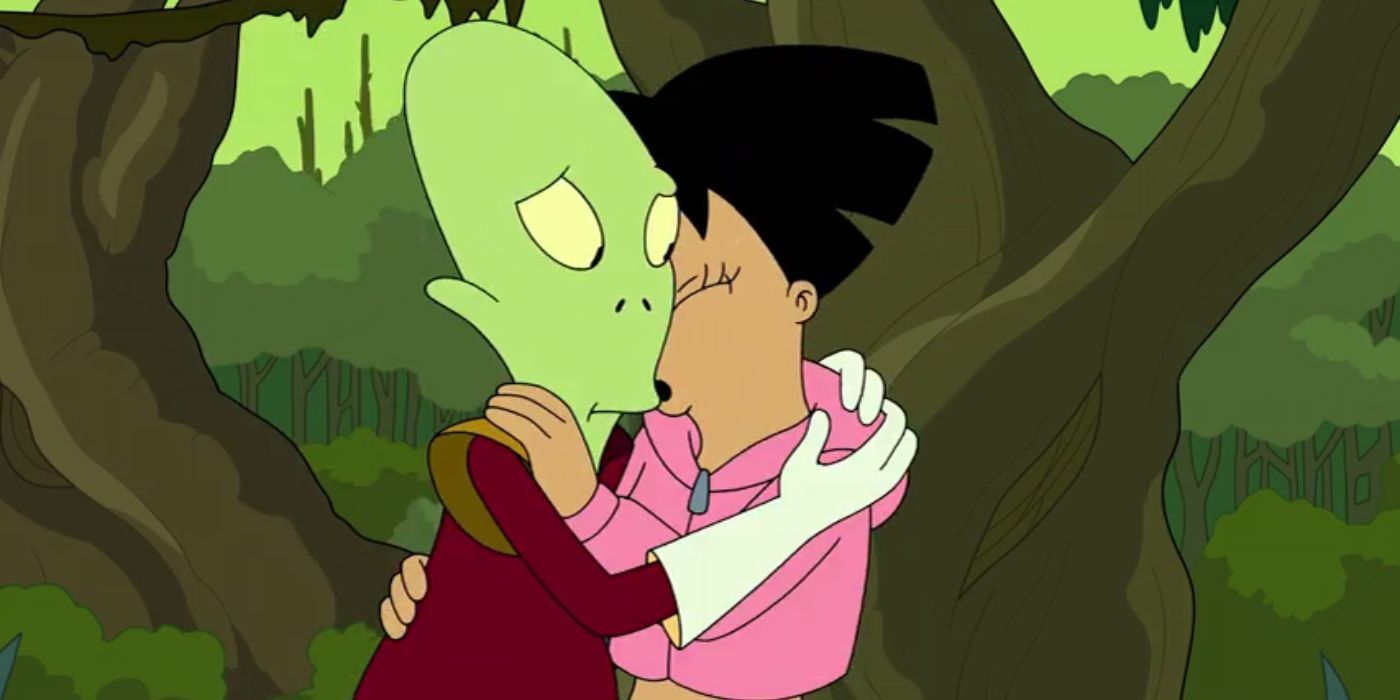Futurama's Kif and Amy cry in Season 8's 