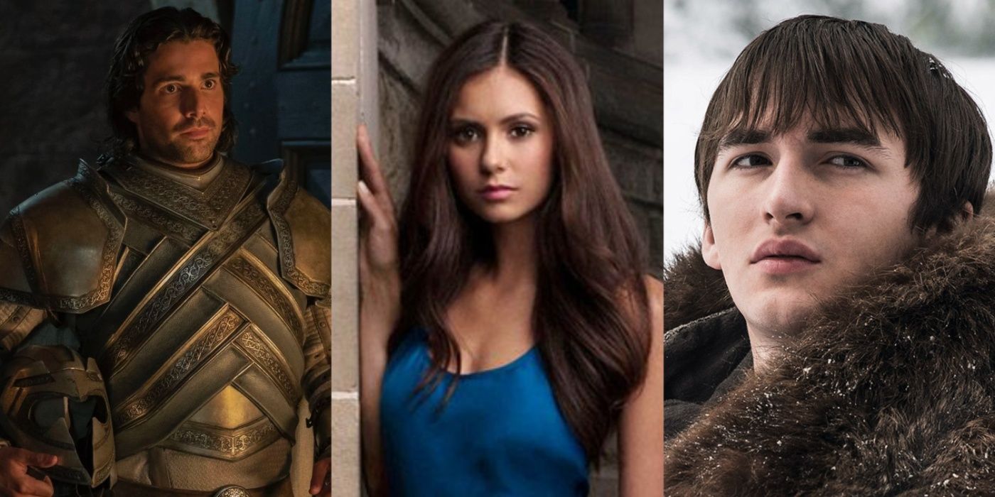 Criston from House of the Dragon, Elena from The Vampire Diaries, and Bran from Game of Thrones. 