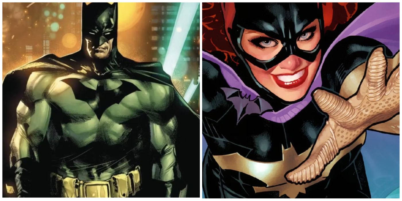 Split image of Batman and Batgirl