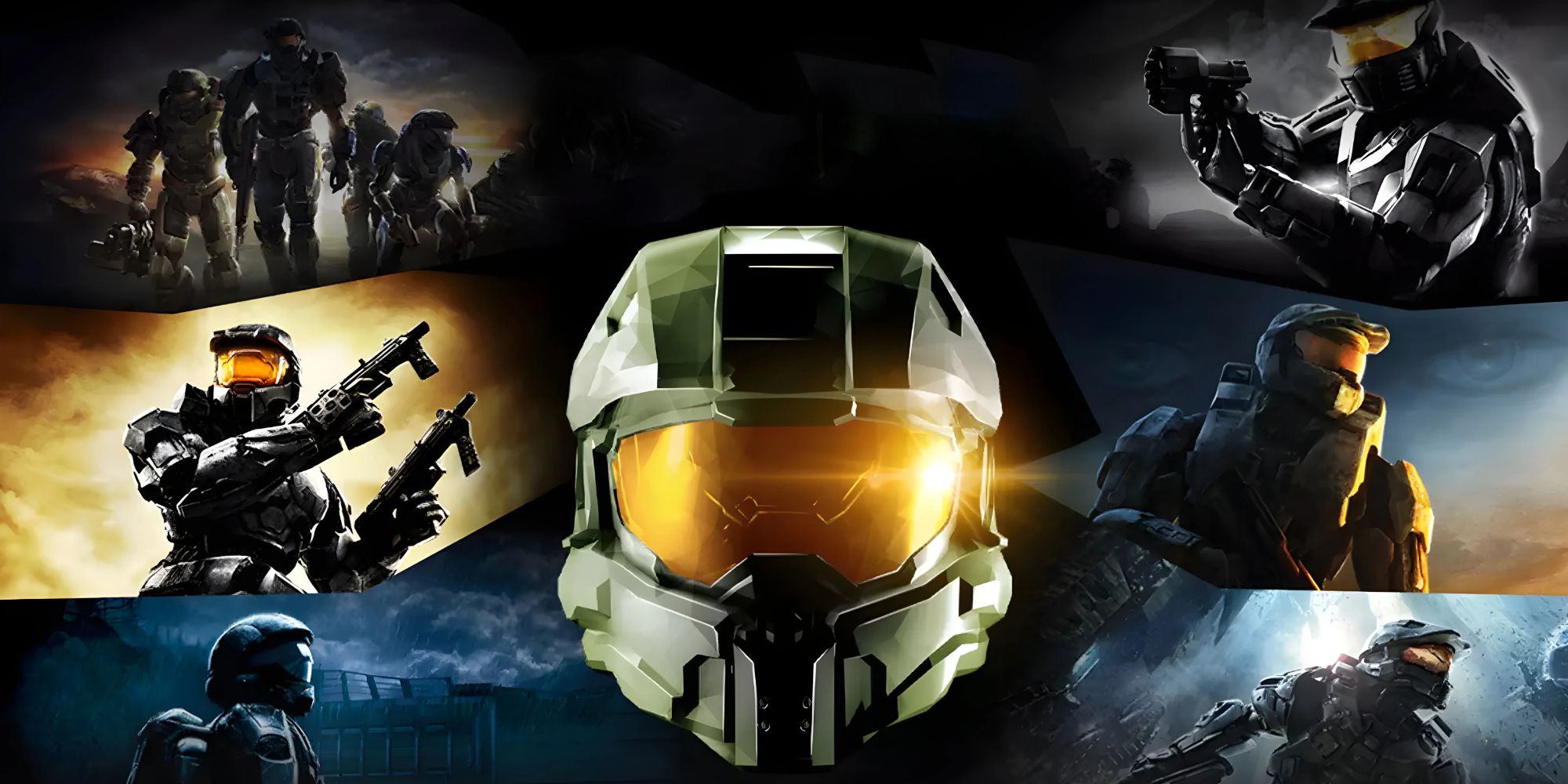 Halo the Master Chief Collection Cover Image video game cover with master chief helmet