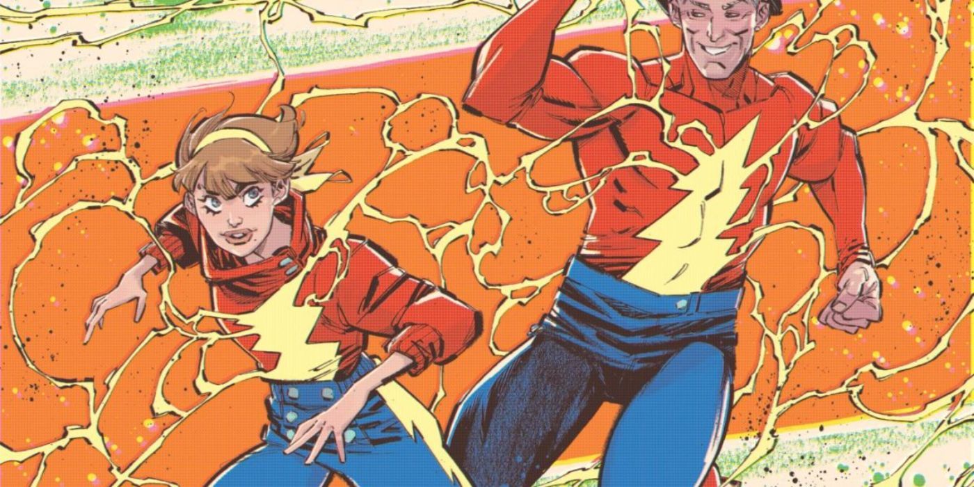 Jay Garrick e sua filha Judy concorrendo na nova série Jay Garrick: The Flash.