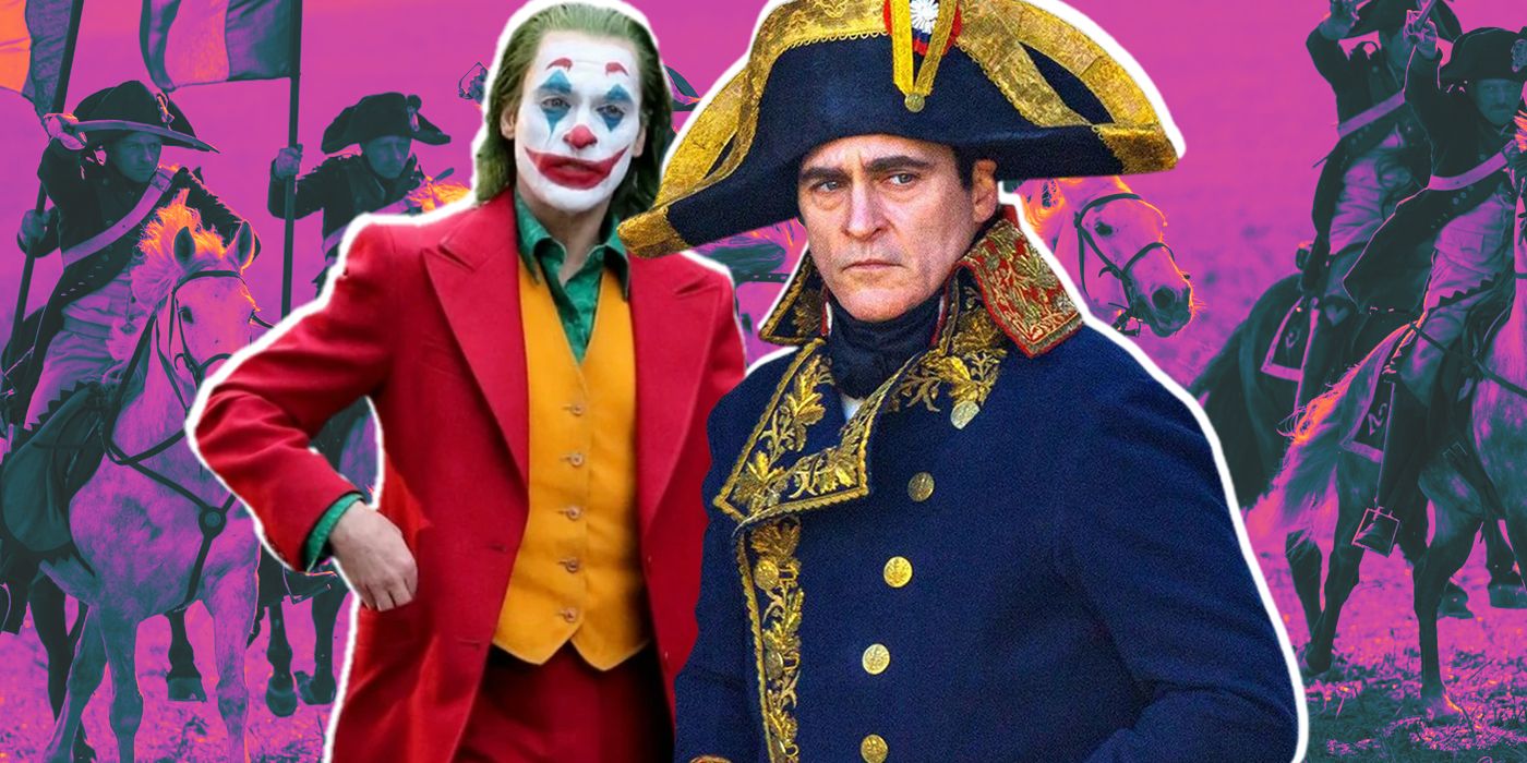 Joaquin Phoenix as Napoleon and Joker