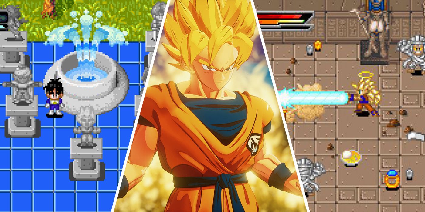 Super Saiyan Goku in DBZ: Kakarot game and Legacy of Goku and Buu's Fury GBA gameplay