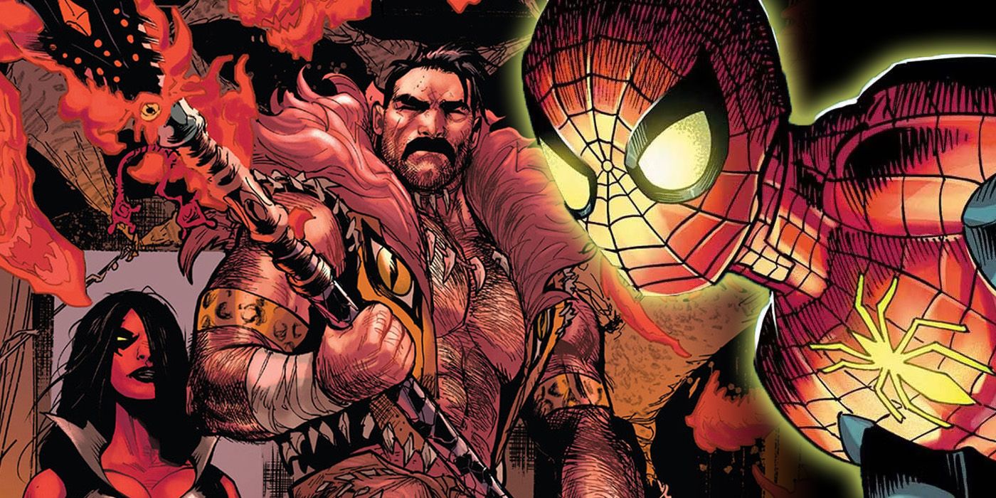 New Kraven and the Queen Goblin with Goblin-suited Amazing Spider-Man