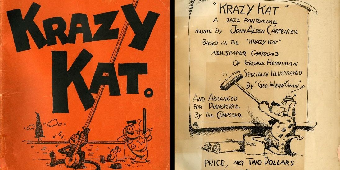 Krazy Kat Ballet program, illustrated by George Herriman