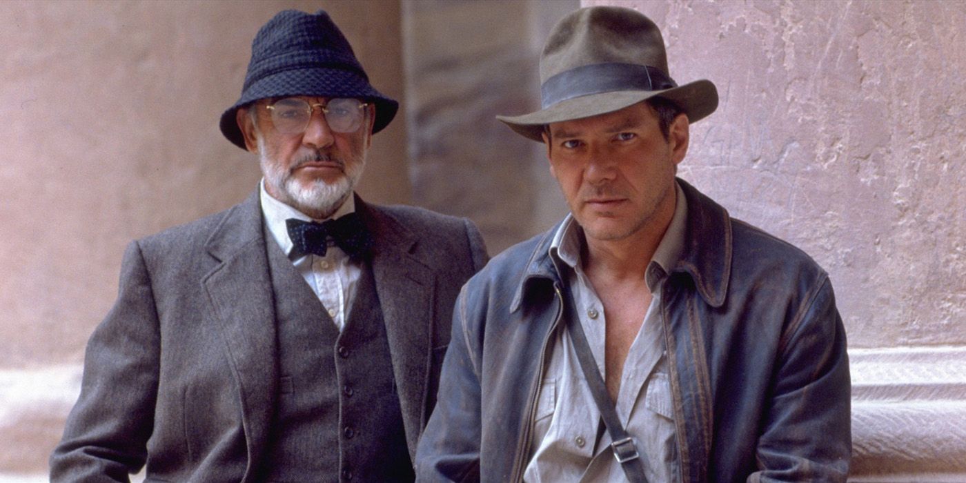 Harrison Ford as Indiana Jones and Sean Connery as Henry Jones Sr. in Indiana Jones and the Last Crusade