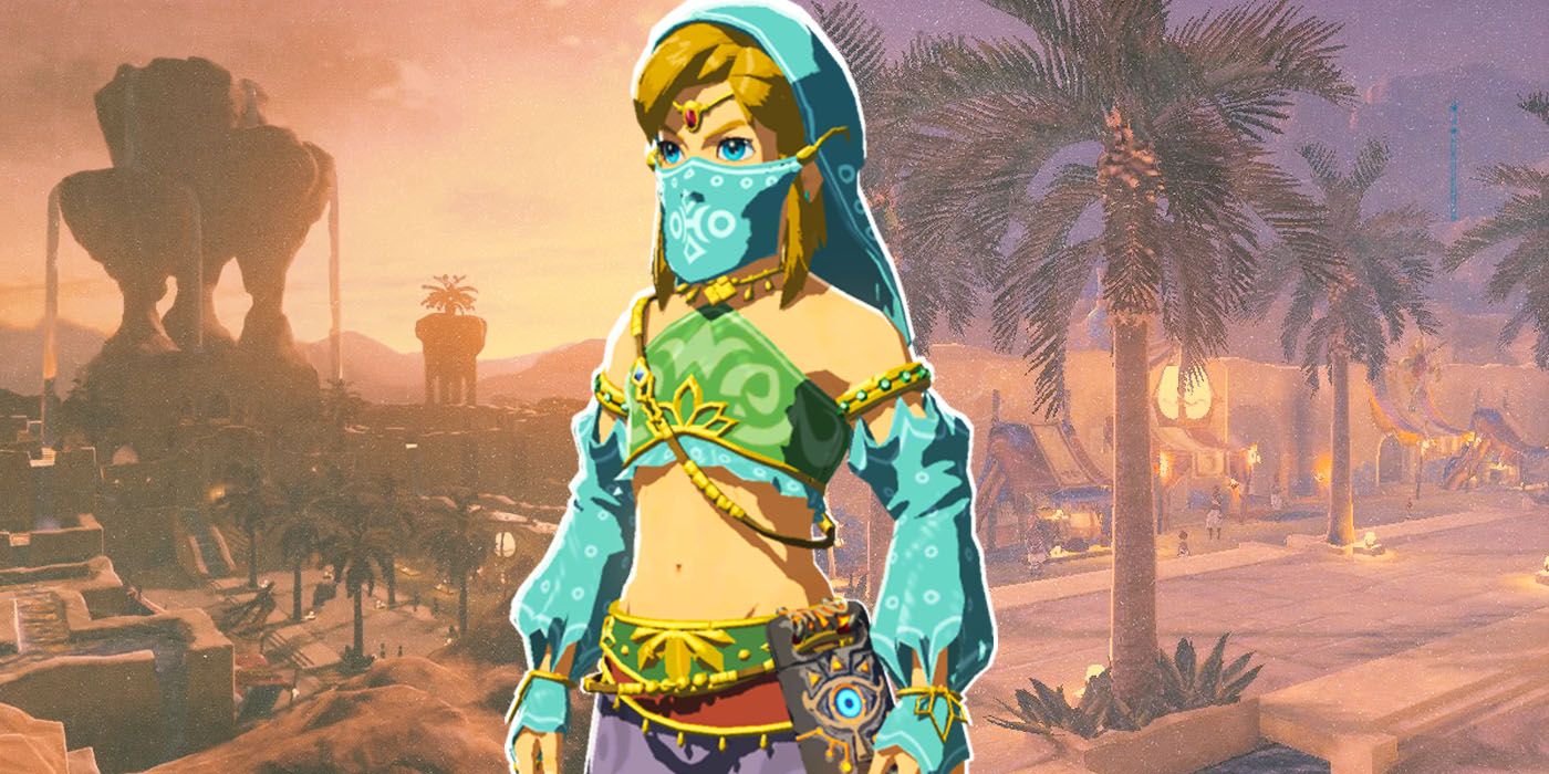 My daughter found a place, in Gerudo Town where you can change costumes and  not get kicked out. 🤗 : r/botw