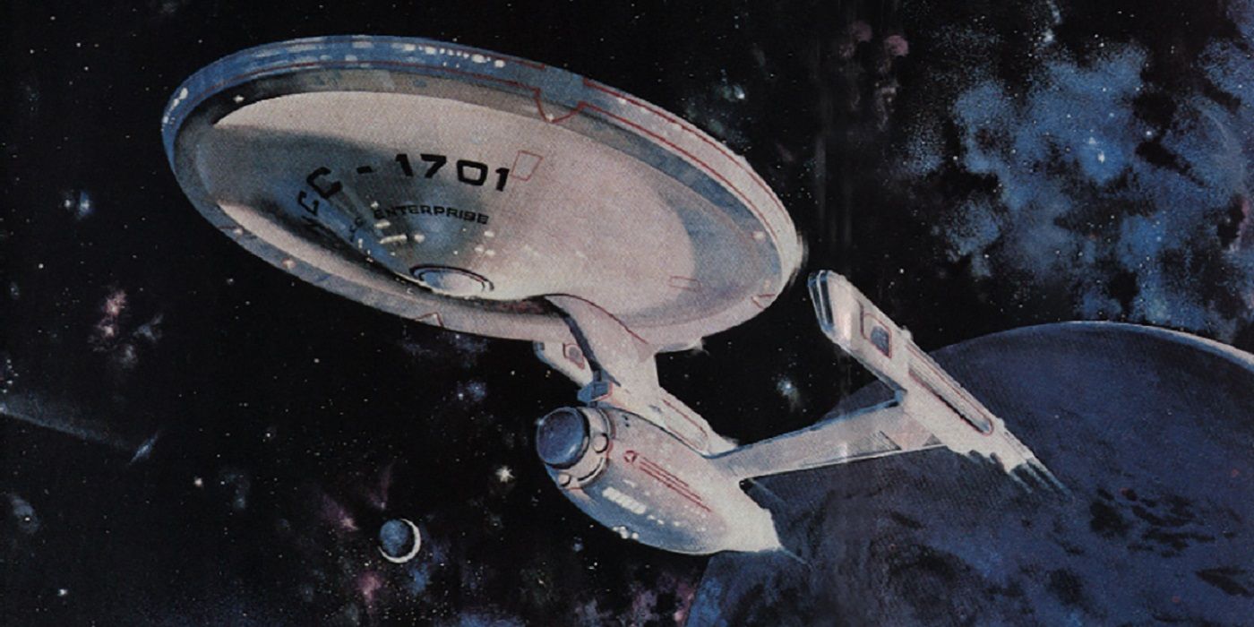 Mike Minor painting of the Star Trek Phase II Enterprise against the voide of space via Paramount