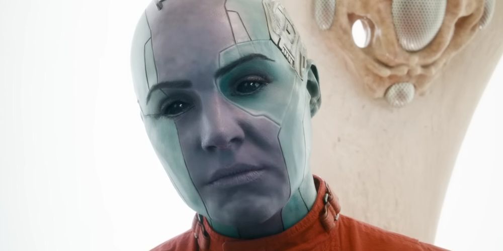 Nebula tolerates Peter Quill's rambling in Guardians of the Galaxy Vol. 3