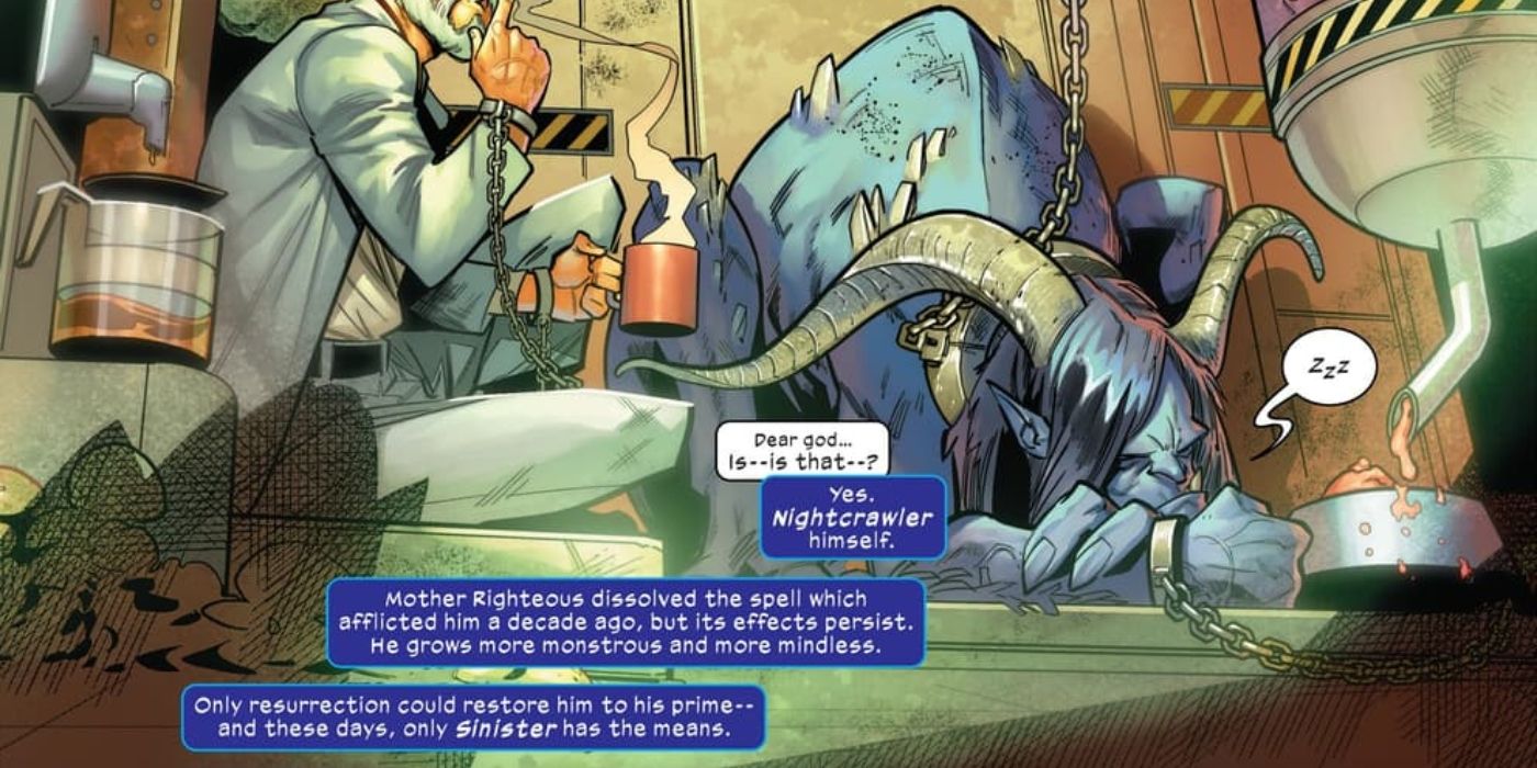 Comic panel of Nightcrawler's Condition
