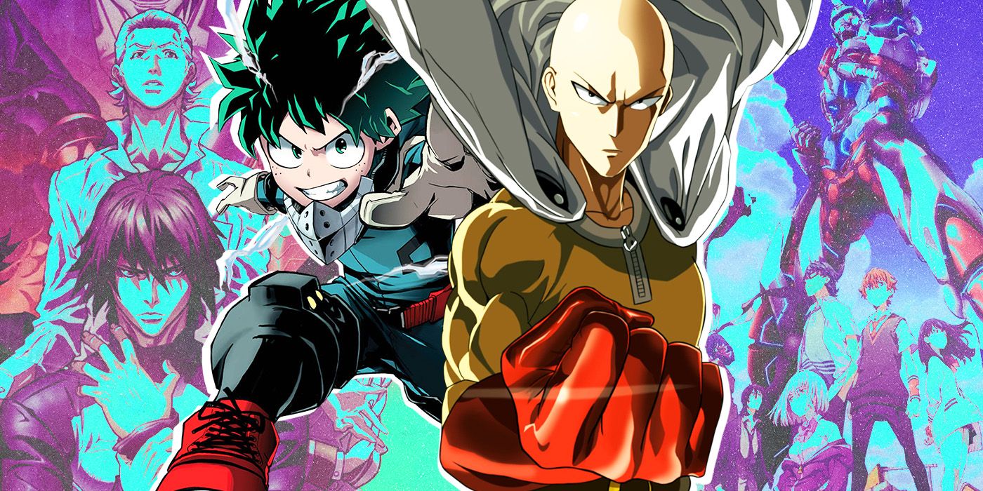 One Punch Man, My Hero Academia, Gridman, Zetman