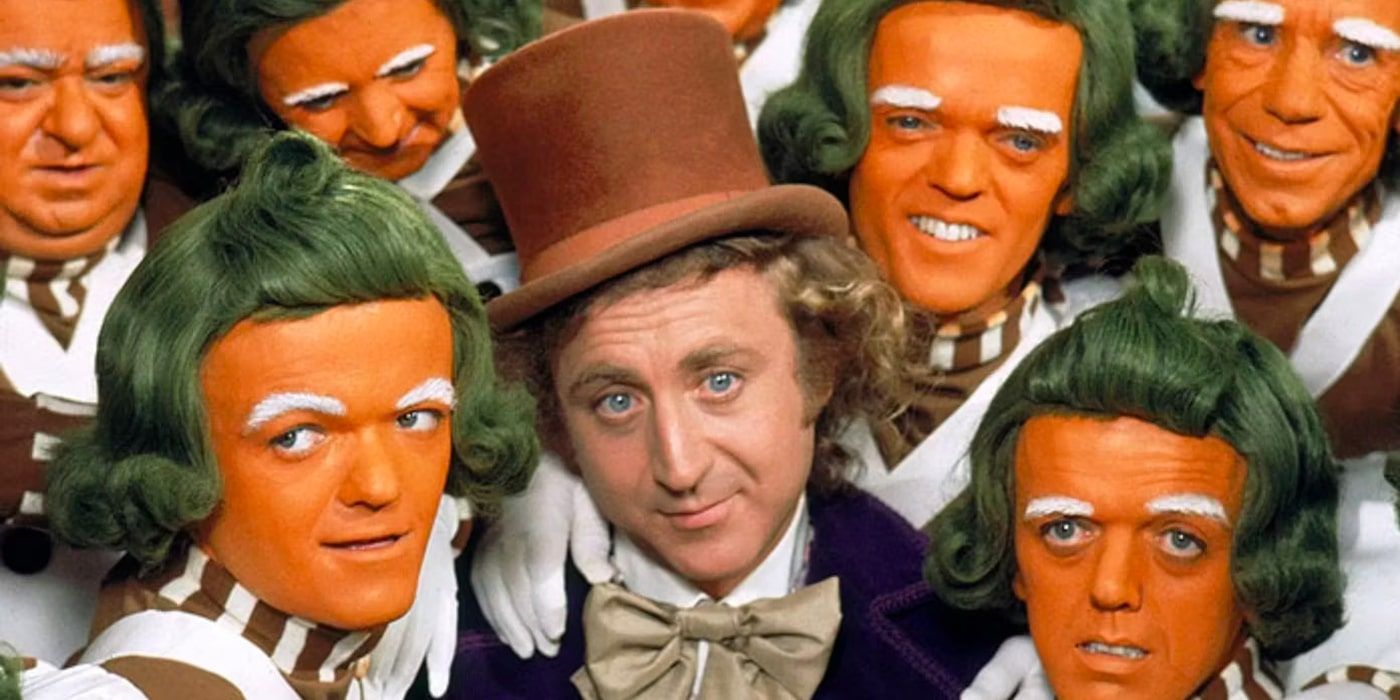 Oompa Loompas with Gene Wilder's Willy Wonka in the 1971 film adaptation of Charlie and the Chocolate Factory