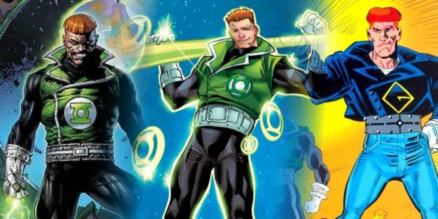Three different images/designs for Guy Gardner.