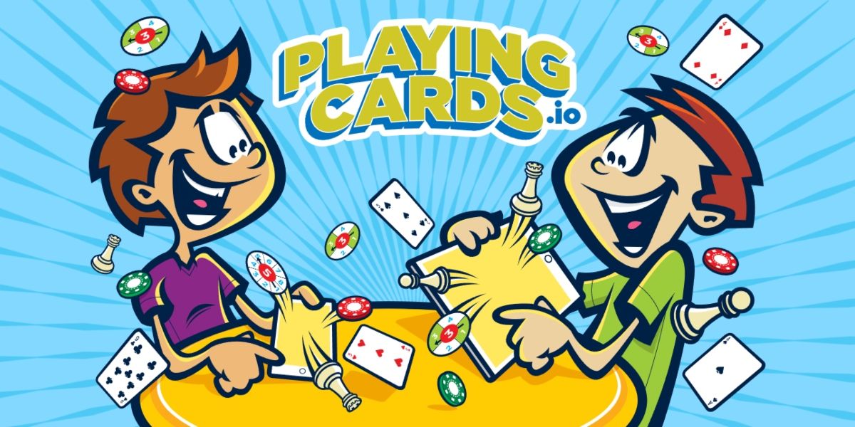 Two players playing cards games on the title of PlayingCards.io