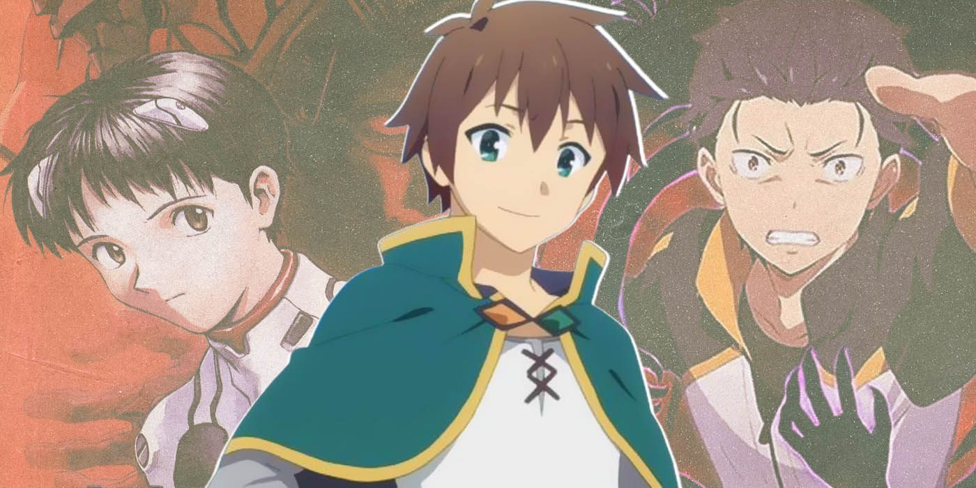 Satou Kazuma, Shinji Ikari, and Subaru