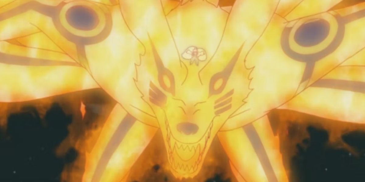 Naruto uses his Bijuu Chakra Mode