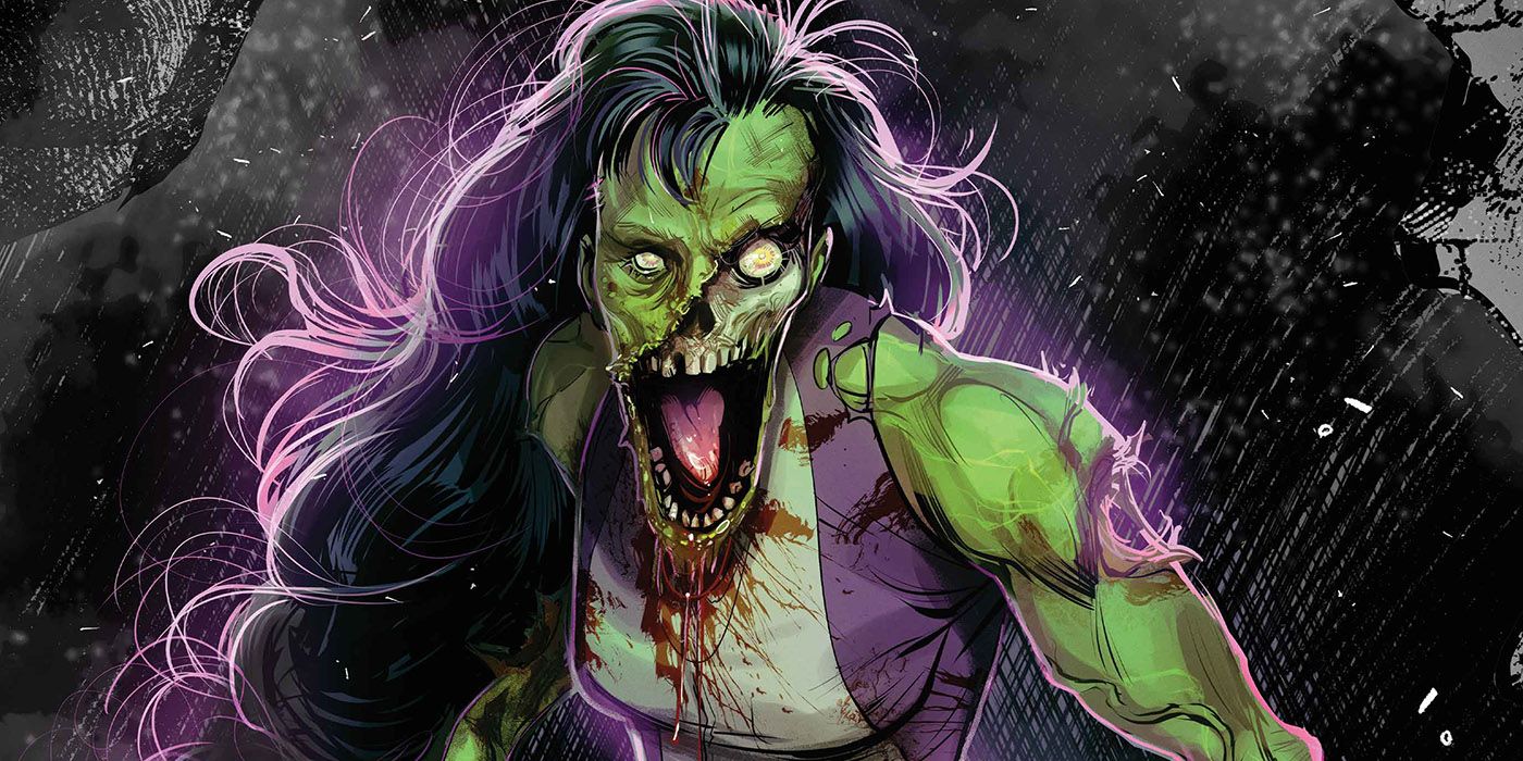 She-Hulk Marvel's Stormbreakers zombie variant cover.