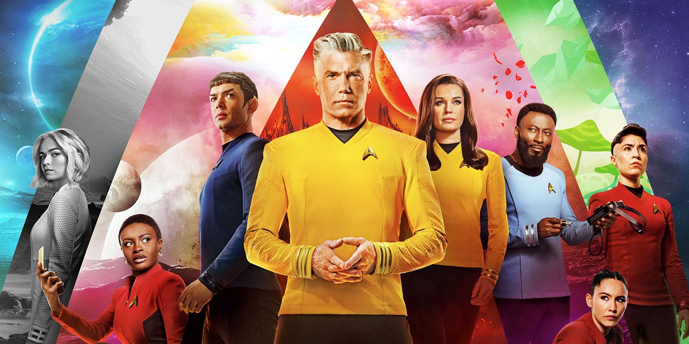The cast of Star Trek: Strange New Worlds in a Season 2 promotional image