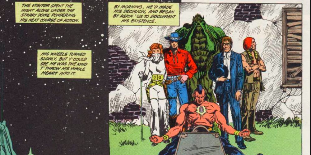 swamp thing with DC western heroes