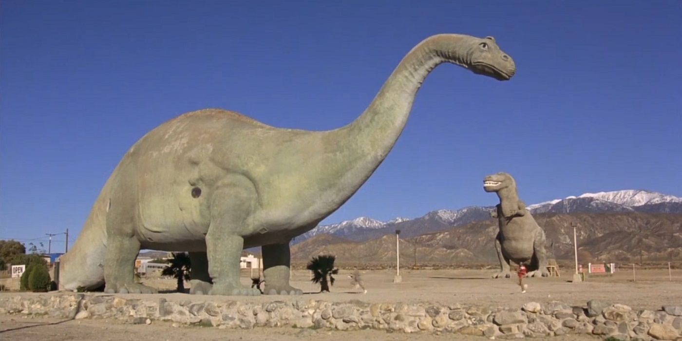 The Cabazon Dinosaurs in Pee-wee's Big Adventure