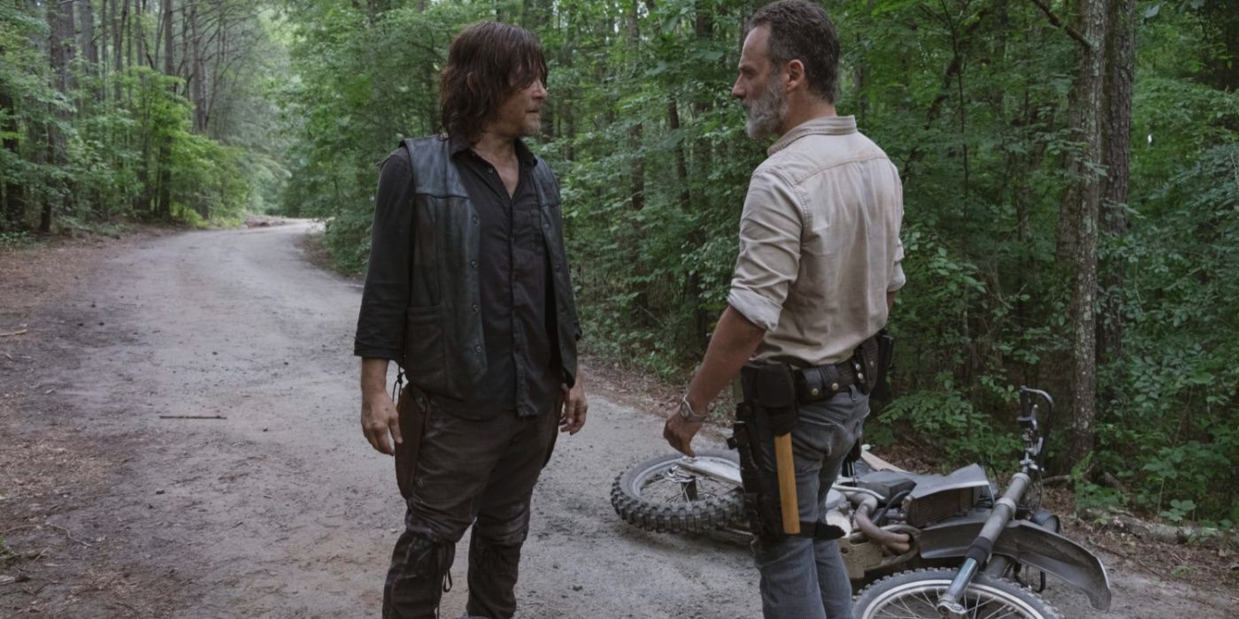 Daryl e Rick se enfrentando no episódio The Obligated of The Walking Dead