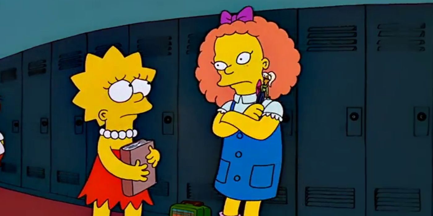Lisa conversa com Francine em Bye Bye Nerdie da 12ª temporada